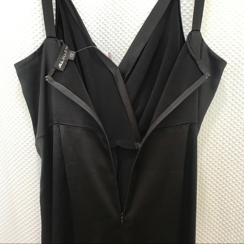 Nordstrom Jill Stuart Black Satin Dress Size 12 - Picture 6 of 8